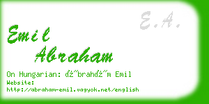 emil abraham business card